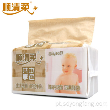 Papel higiênico de tecido facial para bebês